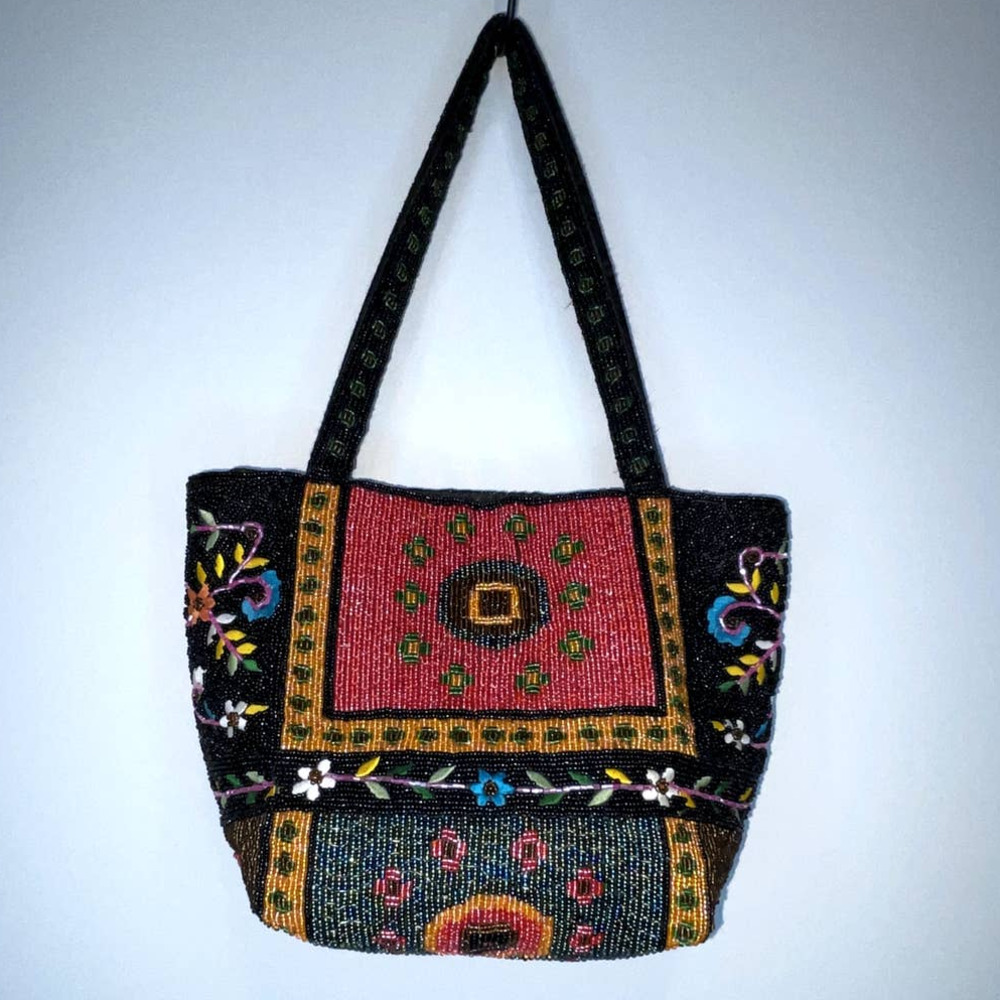 Embroidered Multicolor Shoulder Bag